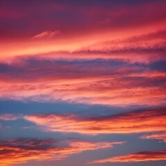 Fototapeta premium Beautiful pastel sunset colors light up the evening sky horizon