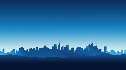 Obraz premium skyline navy blue gradient background