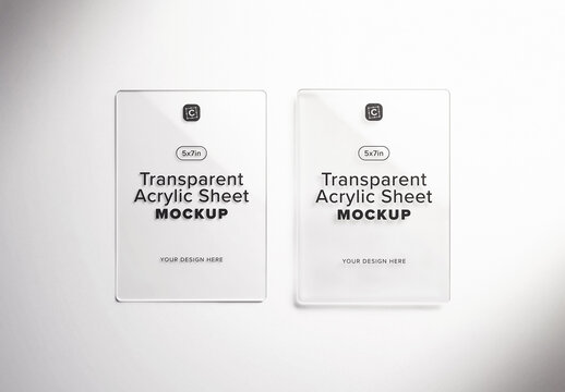 5x7in Transparent Acrylic Sign Mockup