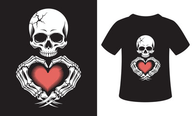 t shirt design on skeleton