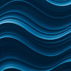 Naklejka premium Abstract blue wavy lines in a dark background. Dynamic flowing lines creating a modern graphic pattern. Abstract design element for advertising or editorial use -