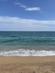 Tropical Beach with Golden Sand and Clear Blue Sea, Tenerife Coast, Canary Islands