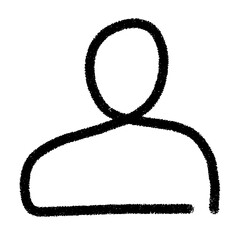User Line Drawing Minimal Icon for Profile or Person Representation in One Line Art Style