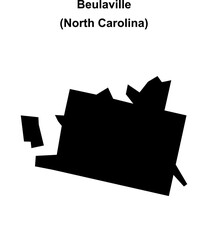 Beulaville (North Carolina) blank outline map