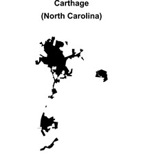 Carthage (North Carolina) blank outline map