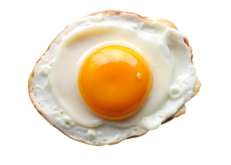 sunny side up egg isolated on white background
