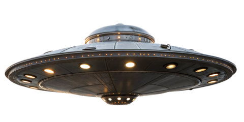  ufo--unidentified-flying-object--alien-spaceship- isolated on white background png, ai generated