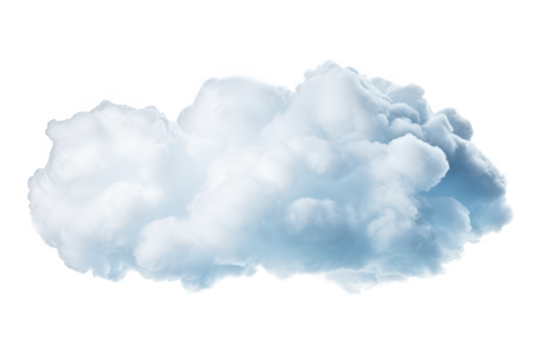 blue sky with clouds isolated on white or transparent png