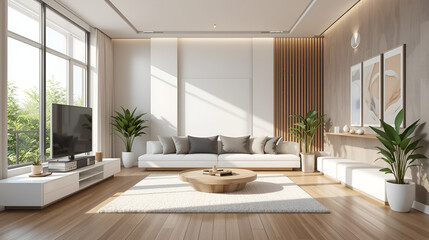 Photo interior modern design room 3d illustration