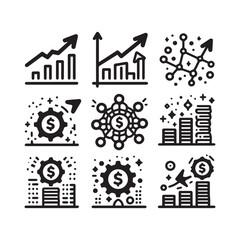 Comprehensive Target Icons Collection Featuring Aim, Goal Setting, Business Success, Accuracy, Purpose Direction, Arrow Hitting Center, Strategic Focus, and Challenge Achievement Symbols in Vector For