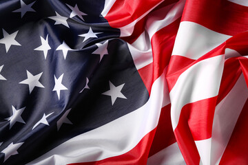 Closeup view of USA flag