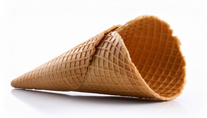 empty ice cream cone isolated