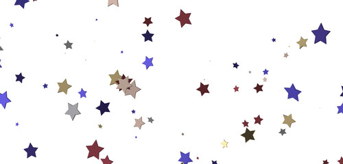 A Shower of Celestial Beauty: 3D Gold Stars Rain Illustration Bedazzles