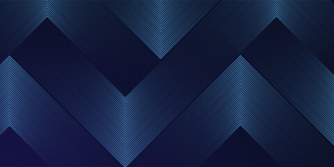 Obraz premium Blue techno abstract background overlap layer on dark space with glowing lines shape decoration. Modern graphic design element future style concept for banner, flyer, card, or brochure cover