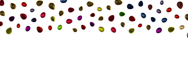 Colorful handmade easter eggs isolated