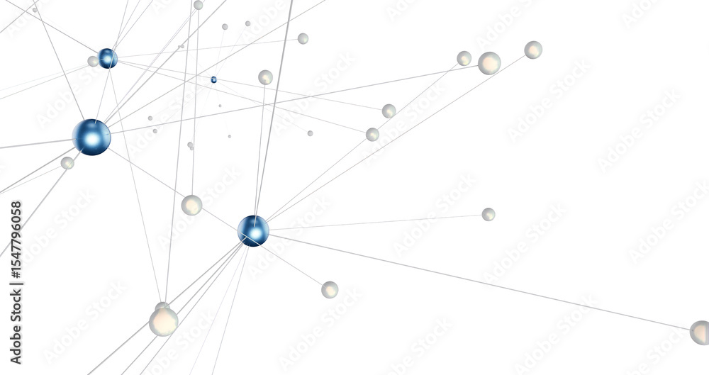Poster abstract 3d render, network concept, background