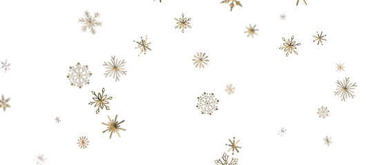 Snowflakes and bokeh lights on the blue Merry Christmas background. 3D render