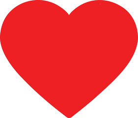 red heart on white background