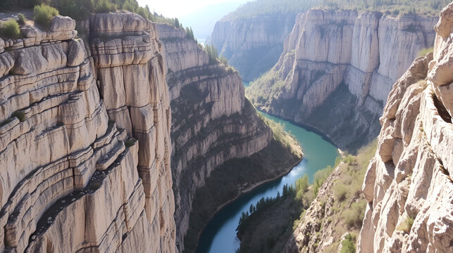 The Uvac gorge in southern Serbia is especially known for entrenched meanders in a 100 m (330 ft) deep canyon. It is a nature reserve for the preservation of the griffon vulture.