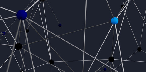 Stock photo of abstract network connection with dots and lines. Ideal for technology, connection,...