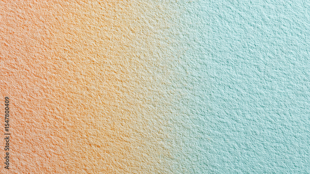 Poster soft pastel gradient background with smooth textured surface blending warm peach and cool mint color