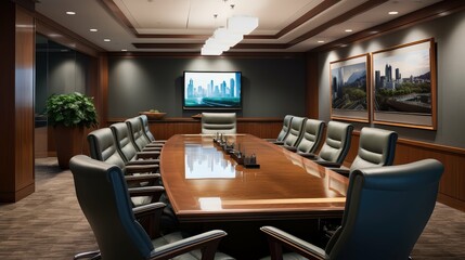 Fototapeta premium meetings office building inside