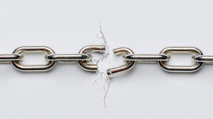 Obraz premium Broken chain signifying freedom and strength
