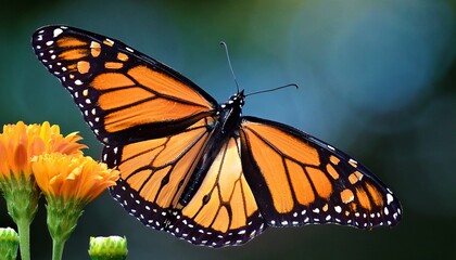 Fototapeta premium isolated monarch butterfly