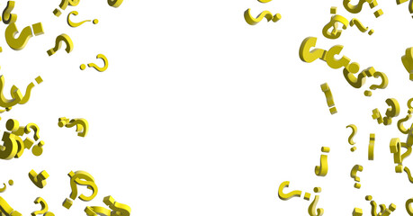 question icons, original 3d rendering; business and marketing concepts