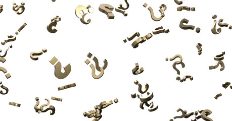 question mark symbols for FAQ, information, problem, and solution