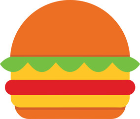 Flat Style Turkey Burger Backg Vector Art
