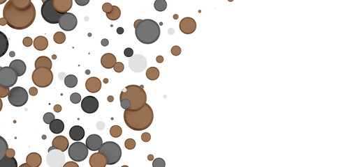 Multicolored paper confetti on transparent background. Realistic confetti flying. Colorful scattered items to holiday decorations.