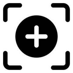 Fototapeta premium scan focus solid icon 