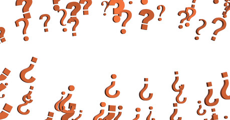 question icons, original 3d rendering; business and marketing concepts
