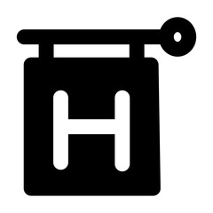 solid vector icon sign representing travel and vacation themes. Perfect for tourism websites, booking apps. Clean SVG format, fully scalable and editable for web or print.