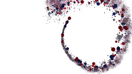 confetti - ndependence day USA banner mockup with confetti confetti in American national colors.