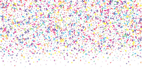 School notebook cover. Colorful childish floating