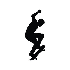 Skateboard Icon Set Design Vector Illustration In Trendy Flat Style, Skateboards icons on white background,