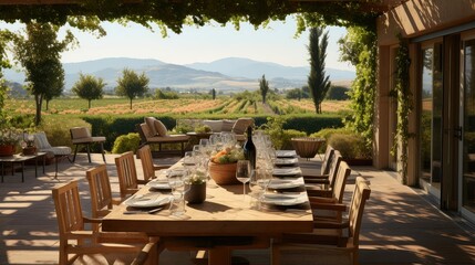 Fototapeta premium outdoor wine bottle restaurant