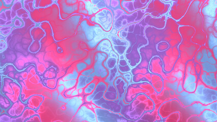 Vibrant Psychedelic Fluid Pattern in Pink and Blue with Organic Electric Veins for Abstract and Creative Visuals