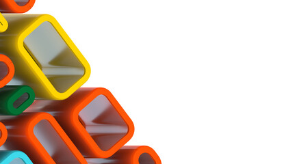 Color Blend Rainbow Trendy Low Poly BG Design - Divider 3d