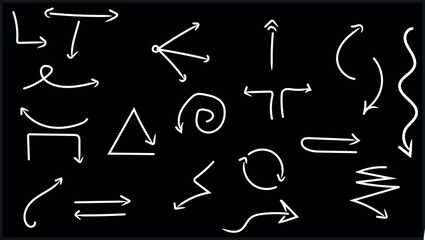 Arrows are symbols used to indicate direction, movement, or position. Commonly seen in signs, diagrams, and digital interfaces, they help guide or point attention to something important.