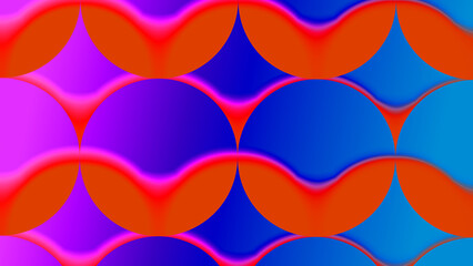 Retro Bold Abstract Circles in Red, Pink, and Blue for Pop Art, Music Covers, and Visual Campaigns