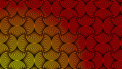 Red and Yellow Spiral Pattern with Optical Illusion Effect for Psychedelic, Retro, and Creative Projects