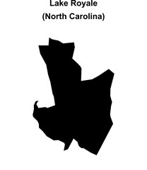 Lake Royale (North Carolina) blank outline map