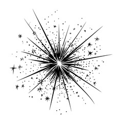 Obraz premium Sparkle effect illustration black white vector