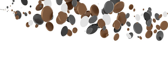 Enchanting Delight: Spectacular 3D Illustration Showcasing Enchanting gold Confetti