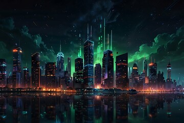 Obraz premium abstract background with colorful lights