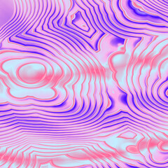 Abstract Wavy Topographic Lines in Purple and Pink for Modern Tech and Visual Arts