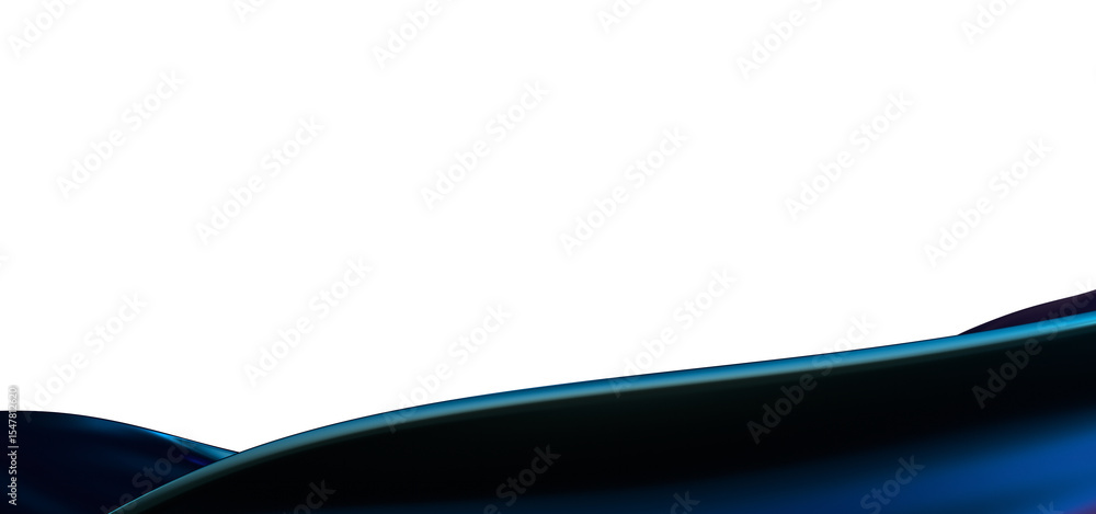 Aufkleber soothflowing rhythms: abstract 3d blue wave illustration with harmonious movementsing curves: abstra